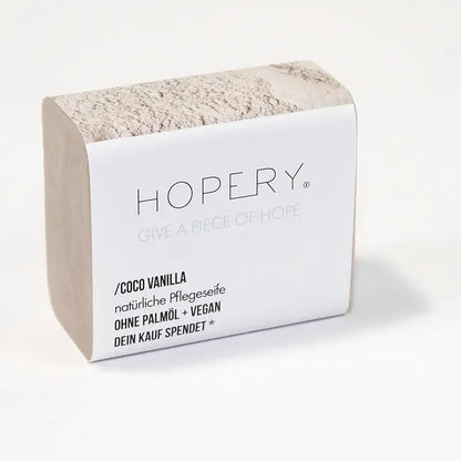 HOPERY Coco Vanilla Bar Soap extra milde Seife mit Sheabutter und Bio-Arganöl 100 g
