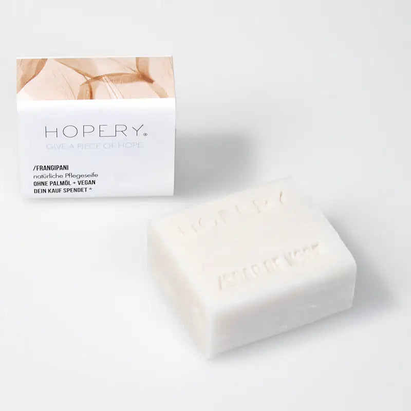 HOPERY Frangipani Seife extra mild für Hände, Gesicht und Körper 100 g