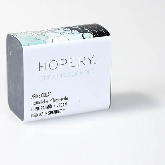 HOPERY Pine Cedar Bar Soap extra milde Seife für Hände Gesicht und Körper 100 g