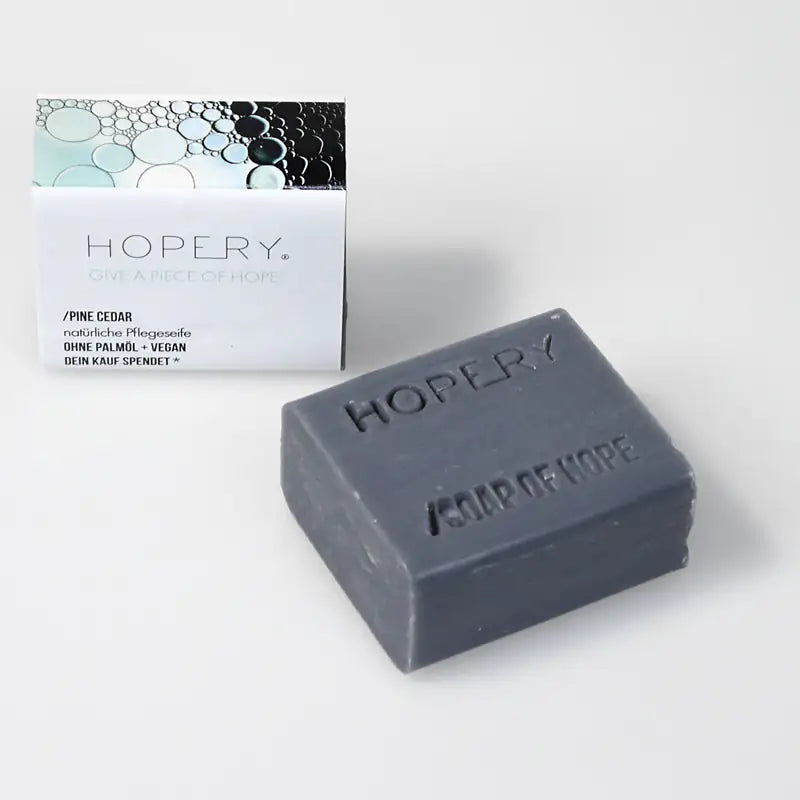 HOPERY Pine Cedar Bar Soap extra milde Seife für Hände Gesicht und Körper 100 g
