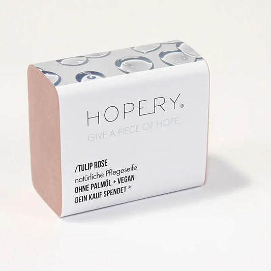 HOPERY Rose Bar Soap extra milde Seife für Hände Gesicht und Körper 100 g
