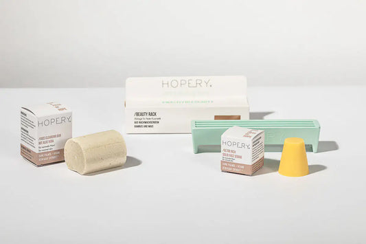 HOPERY Zero Waste Gesichtsreinigung und Ultra Rich Face Serum Set für normale Haut 2-teilig