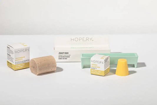 HOPERY Zero Waste Starter Kit für trockene Haut Nachhaltige Gesichtspflege Set