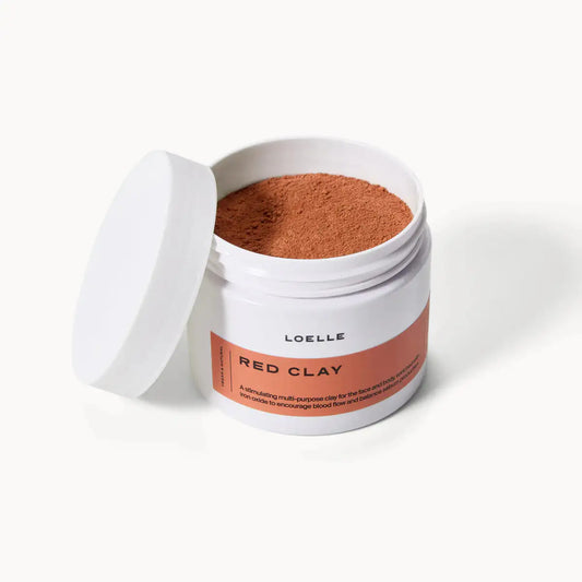 LOELLE ORGANICS Marokkanische Tonerde rot 150g - Tigel mit offenem Deckel