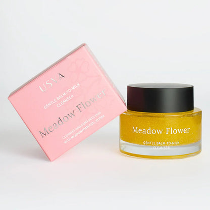 USVA COSMETICS Meadow Flower Balm-to-Milk Cleanser sanfte Gesichtsreinigung für trockene Haut 50 ml