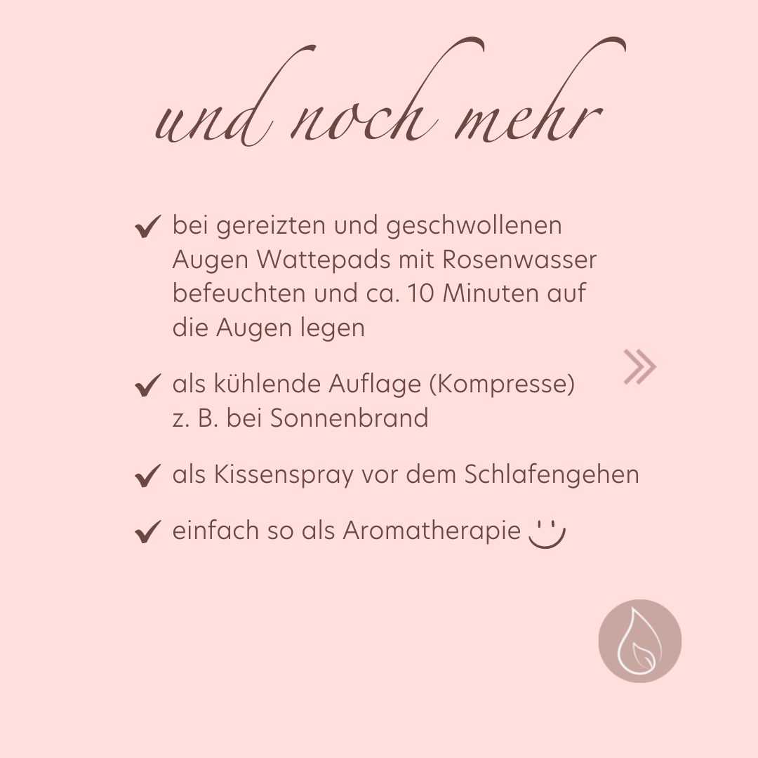 ROSAS Rosenwasser Naturreines Hydrolat für Haut und Haar 100 ml