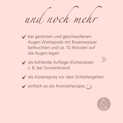 ROSAS Rosenwasser Naturreines Hydrolat für Haut und Haar 100 ml