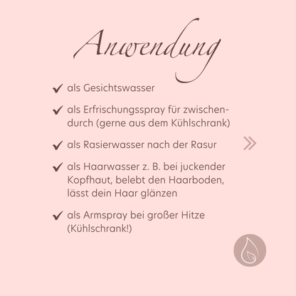 ROSAS Rosenwasser Naturreines Hydrolat für Haut und Haar 100 ml