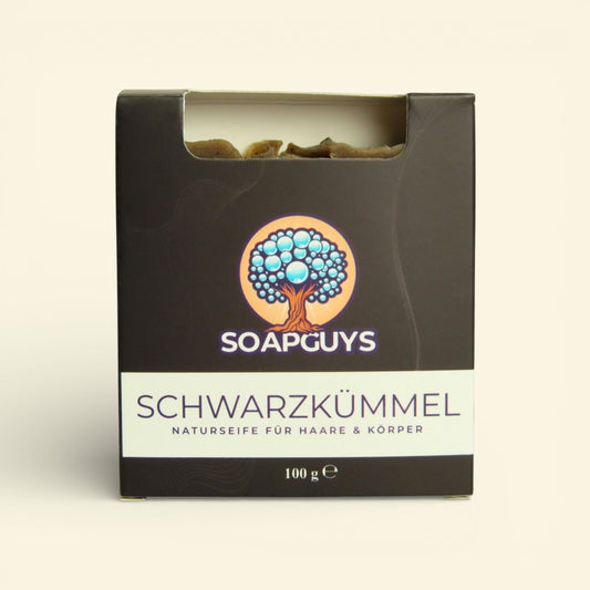 SOAPGUYS SCHWARZKÜMMEL Naturseife für unreine & problematische Haut 100 g