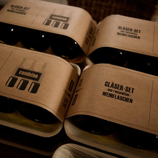 CANDELAE Trinkgläser aus recycleten Weinflaschen