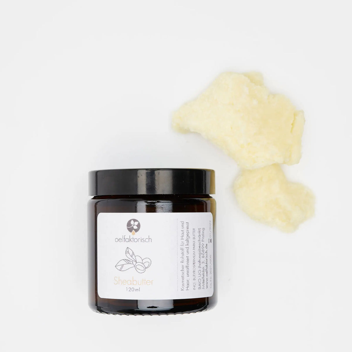 OELFAKTORISCH Sheabutter reichhaltige Hautpflege für glatte und geschmeidige Haut 120 ml / 60 ml