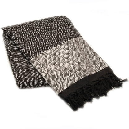 MADEATHAND | TAGESDECKE "TUVAL" | SCHWARZ-WEISS | 200x240cm-3
